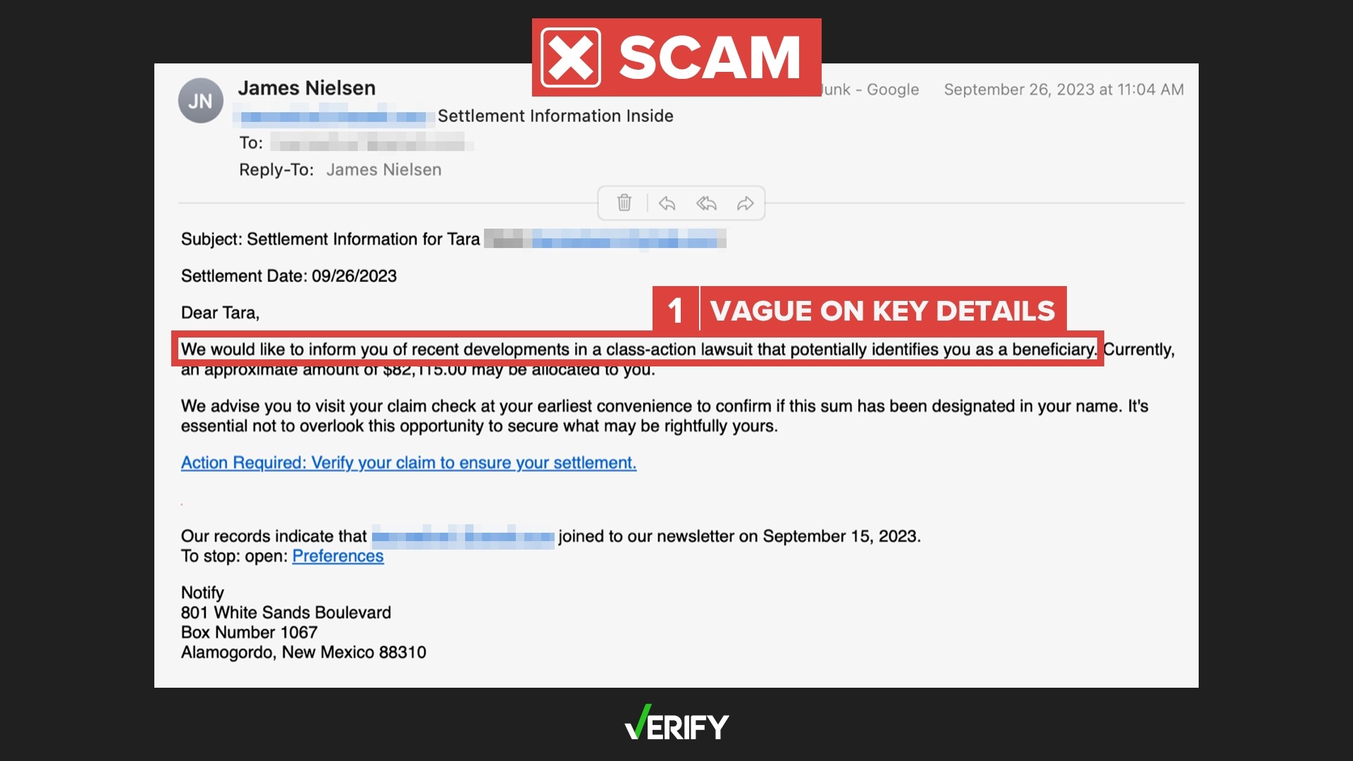 How To Spot Class Action Settlement Scam Emails 9news