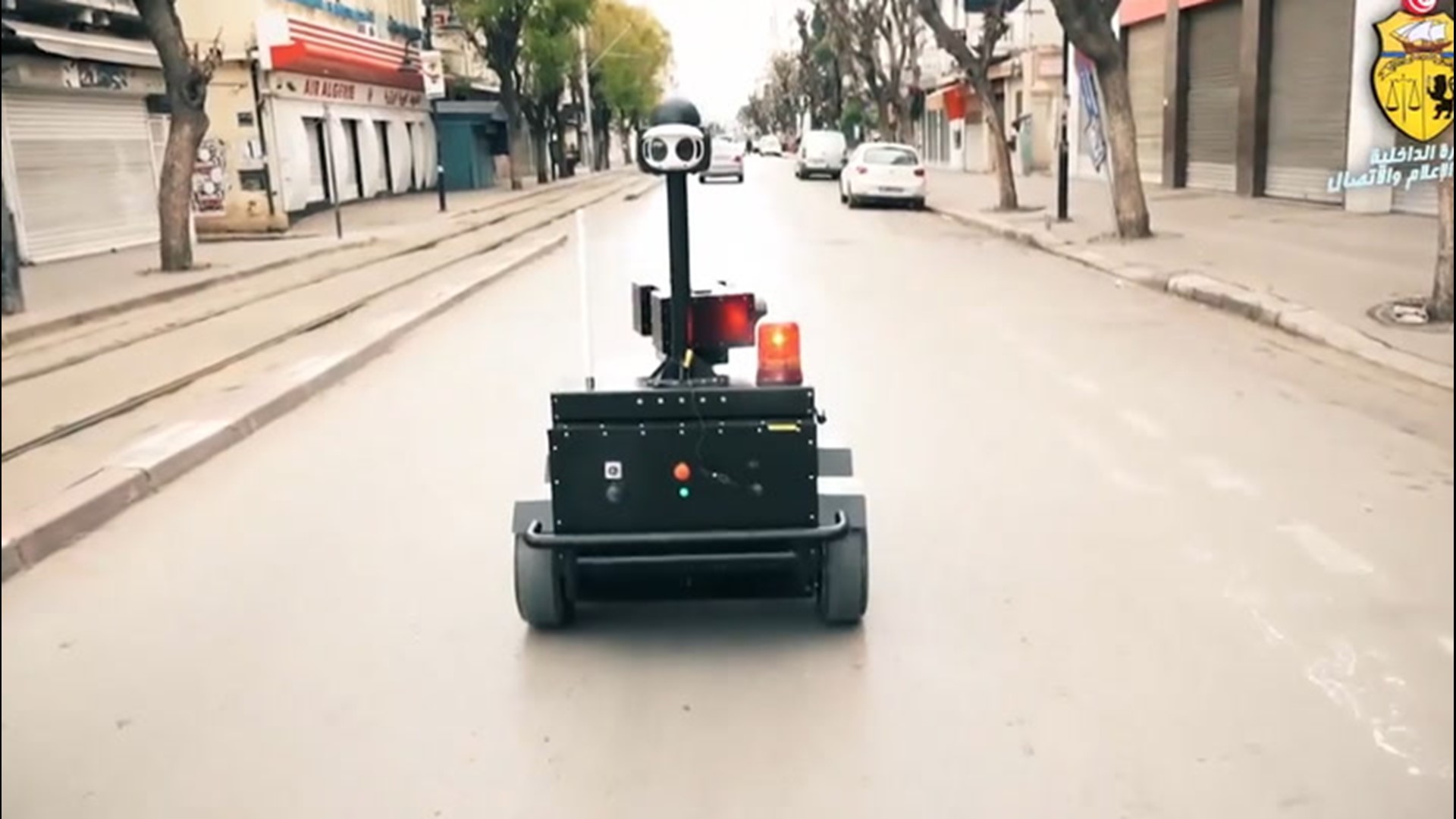 Authorities in Tunis, Tunisia. have deployed an unmanned vehicle to help enforce a lockdown on the area, due to COVID-19.