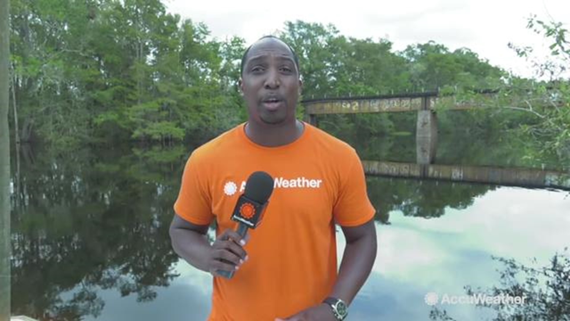 AccuWeather reporter Dexter Henry is in Johnsonville, South Carolina where flood threats from the Lynches River has prompted evacuation orders in the surrounding area on Sept. 21.
