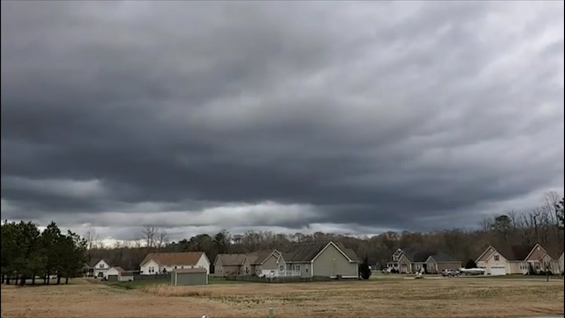 Dark and stormy clouds cruised over the town of Currituck on March 1 as a storm front passed through the area.