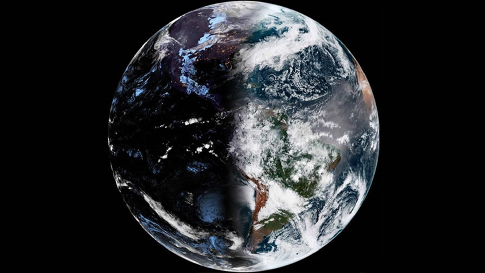 An equinox marks the beginning of spring or fall depending on what hemisphere you live. Days and nights are nearly equal. What does that look like from space?