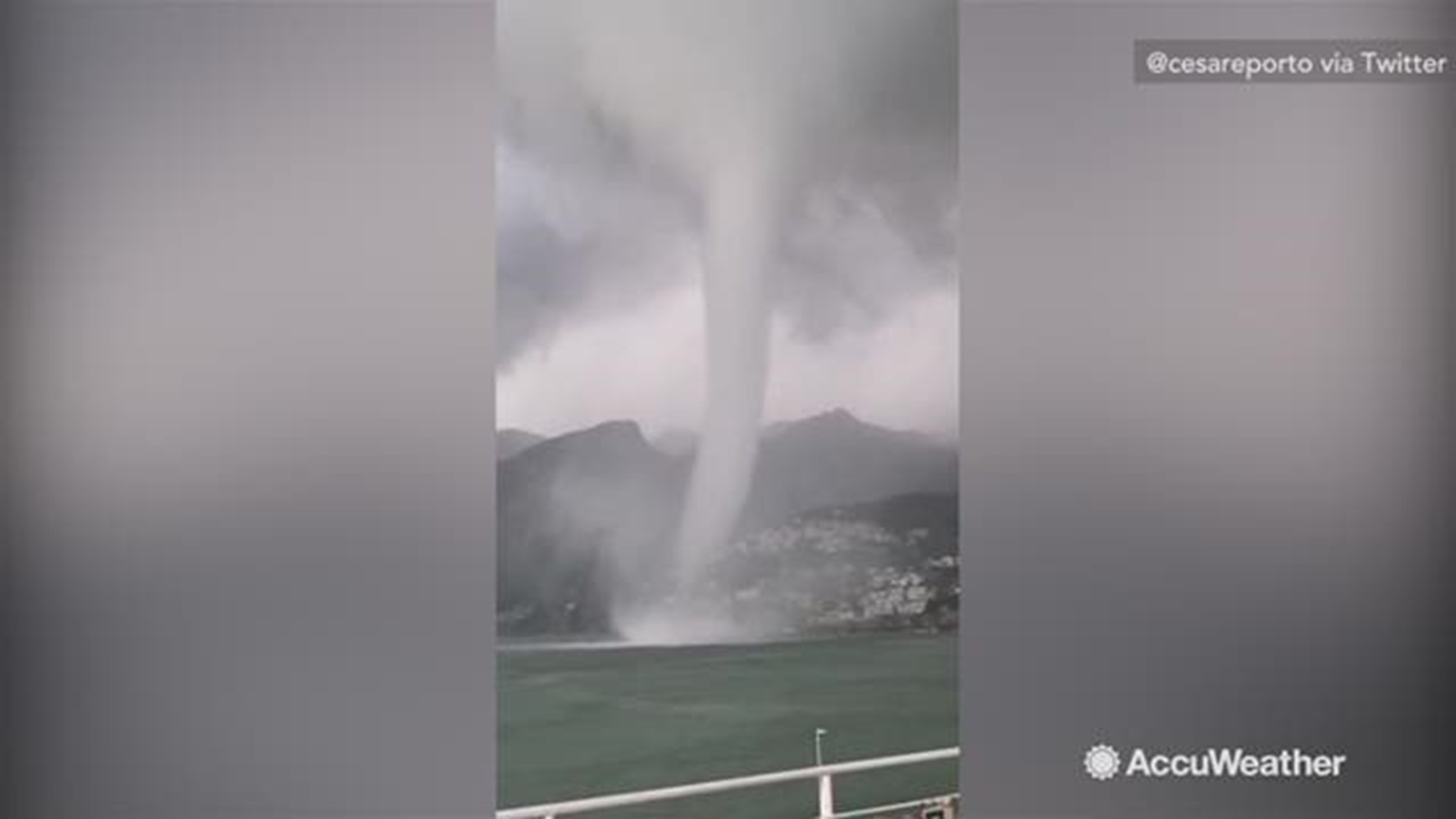 A tornado was filmed spinning through the Amalfi Coast of Italy on Nov. 20.