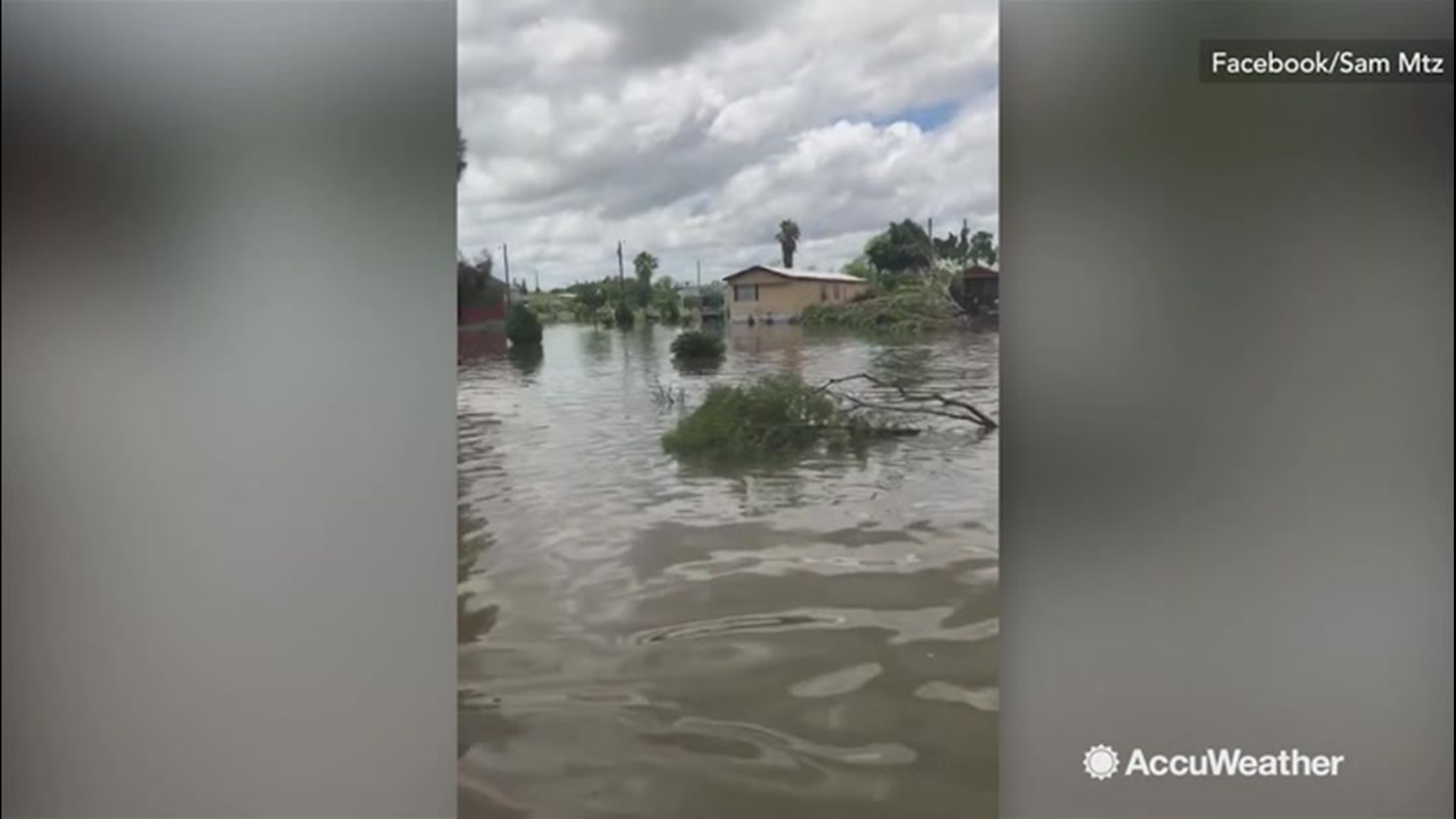 Sam Mtz went live on Facebook when a severe thunderstorm with high winds tore through Monte Alto, Texas June 24th. The next day, the neighborhood remained flooded.