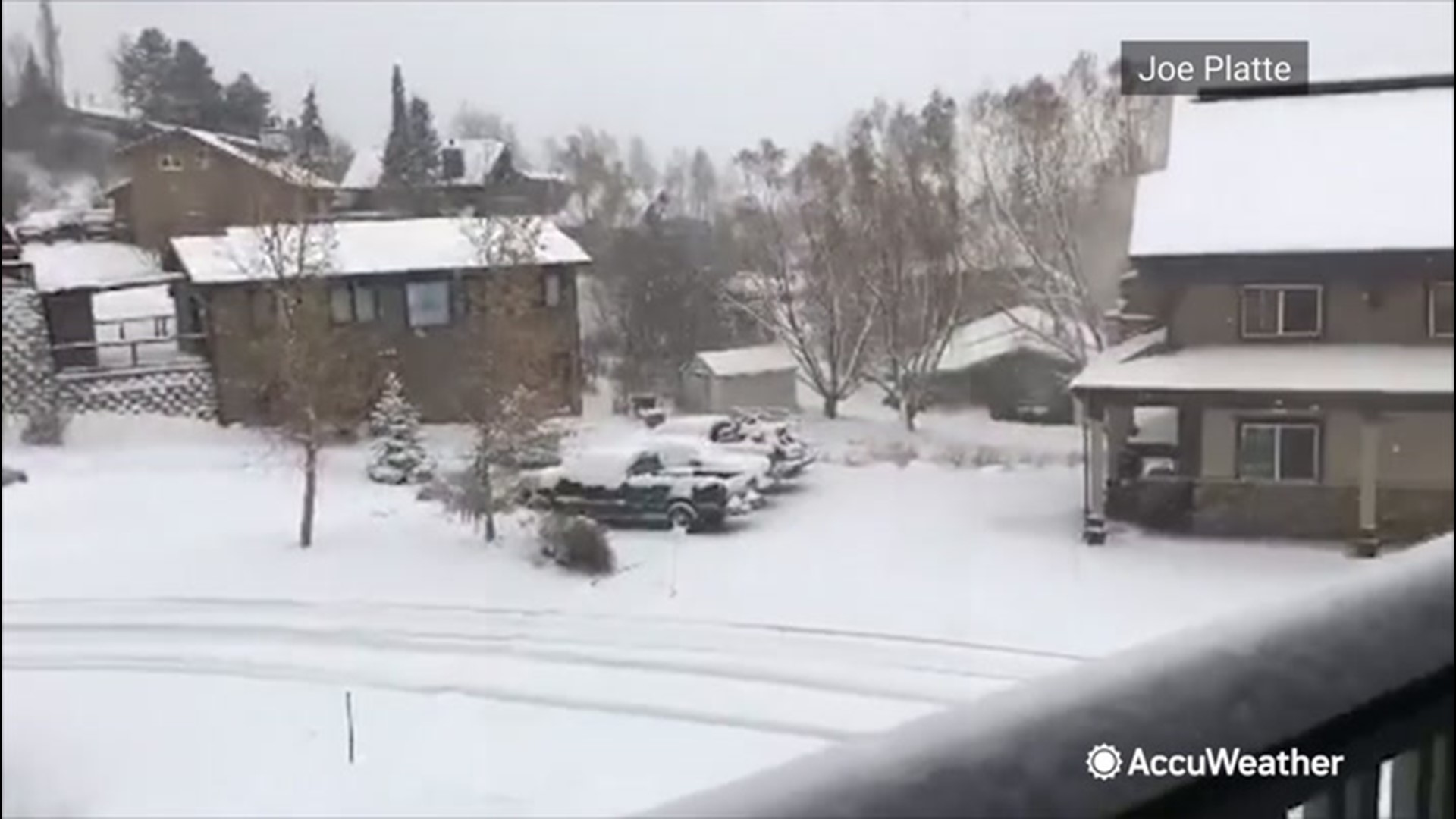 A powerhouse storm moved through Colorado, leaving cold and snowy conditions in its wake. Steamboat Springs, Colorado, was left with a fair amount of snow on the ground on Oct. 25.