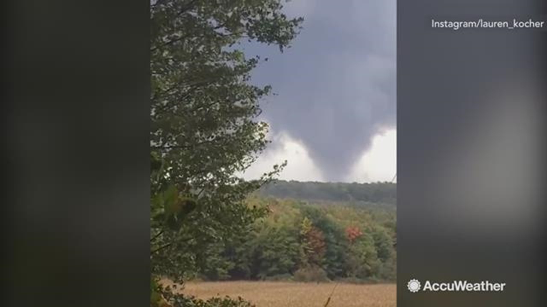 Tornado barrels near Brookville, Pennsylvania