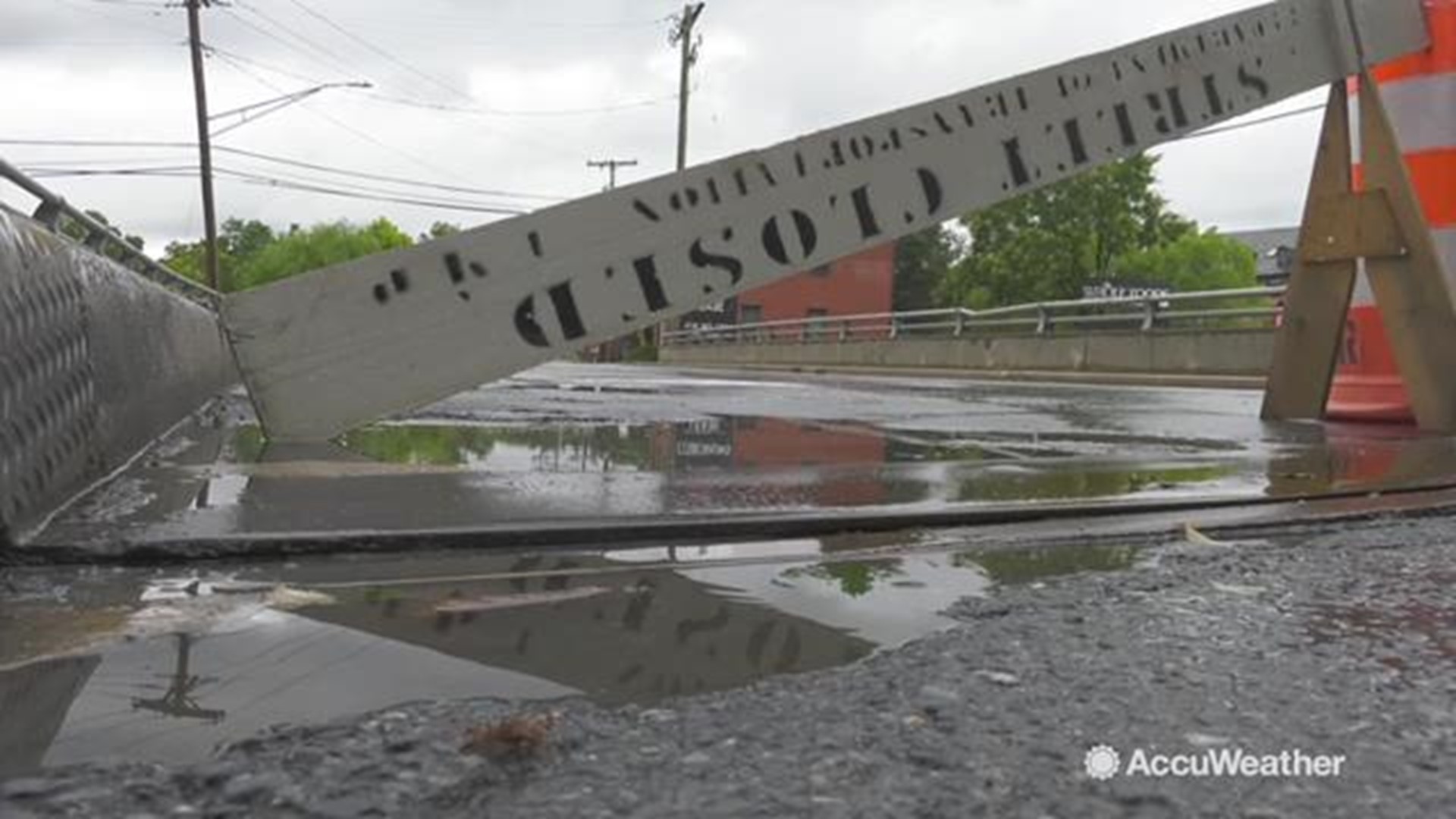 Residents in Mount Washington, Maryland have come to expect the flooding after days of rain, but officials still closed streets due to flooding con