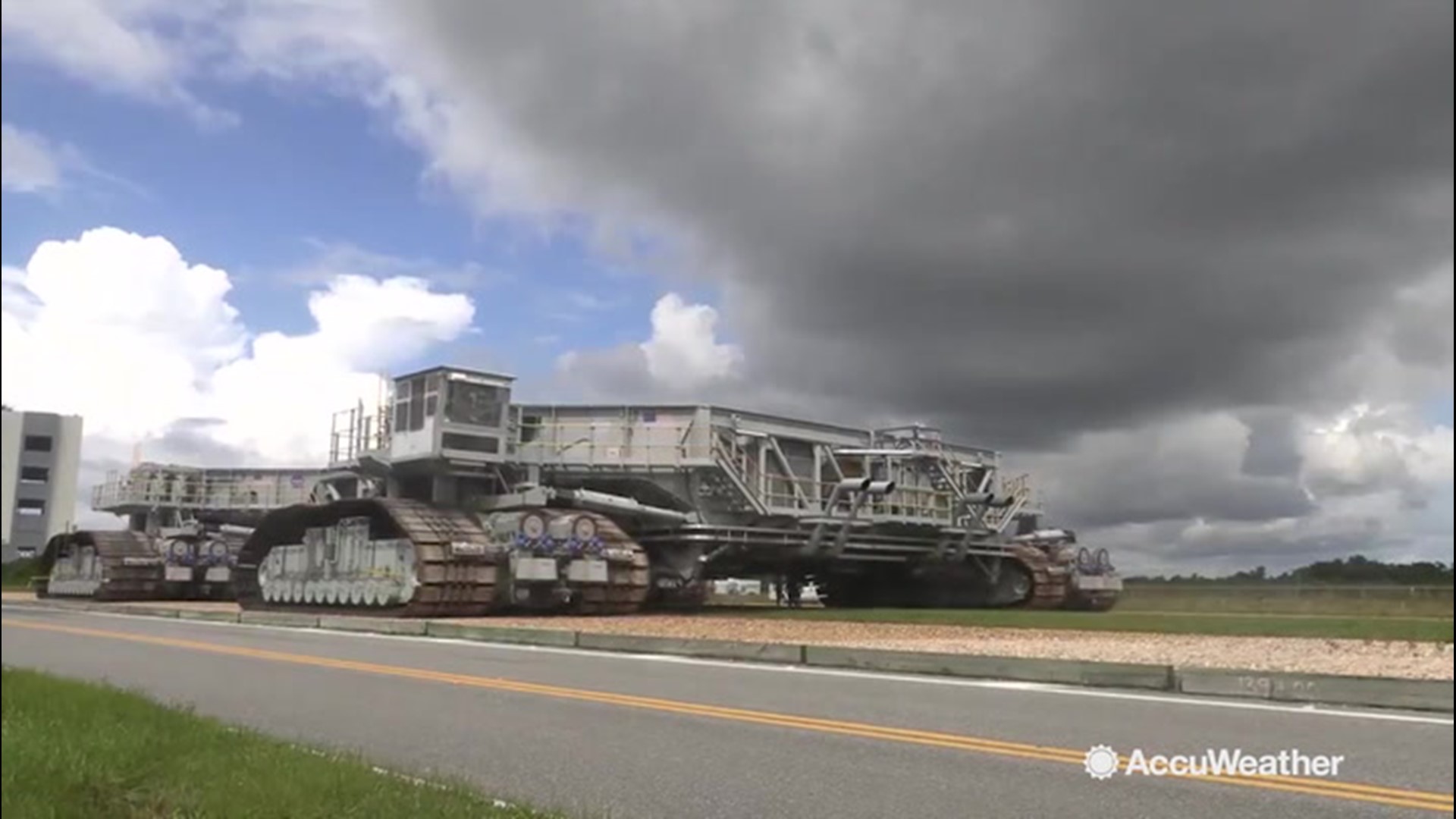 The Kennedy Space Center, located in Cape Canaveral, Florida, is sending their crawler transporter to pick up and move their launch tower to a protected space, just in case Hurricane Dorian hits the area. The crawler only moves at 1 mph, however, and started its journey on Wednesday, Aug. 28, in order to make it to the tower and back before the hurricane hit.