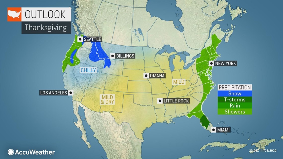 National Thanksgiving Forecast: Should You Expect Rain Or Snow? | 9news.com