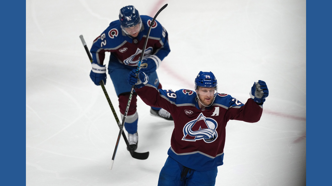 Nathan MacKinnon scored a goal and assisted on two more as the Colorado Avalanche rolled through Minnesota’s newest netminder, Filip Gustavsson, on their way to a...