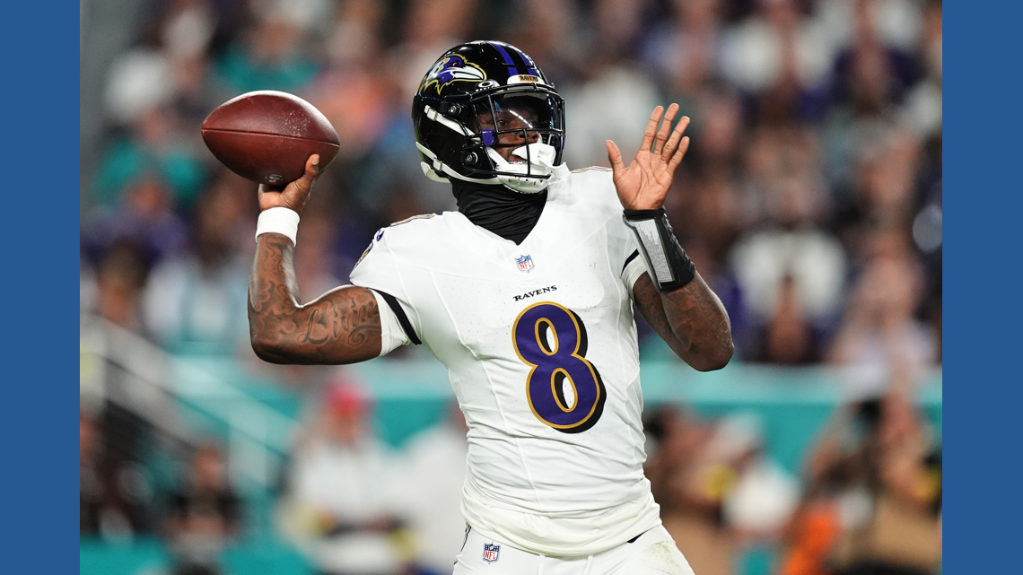 Jackson Throws 4 TDs in Ravens' 28-6 Rout