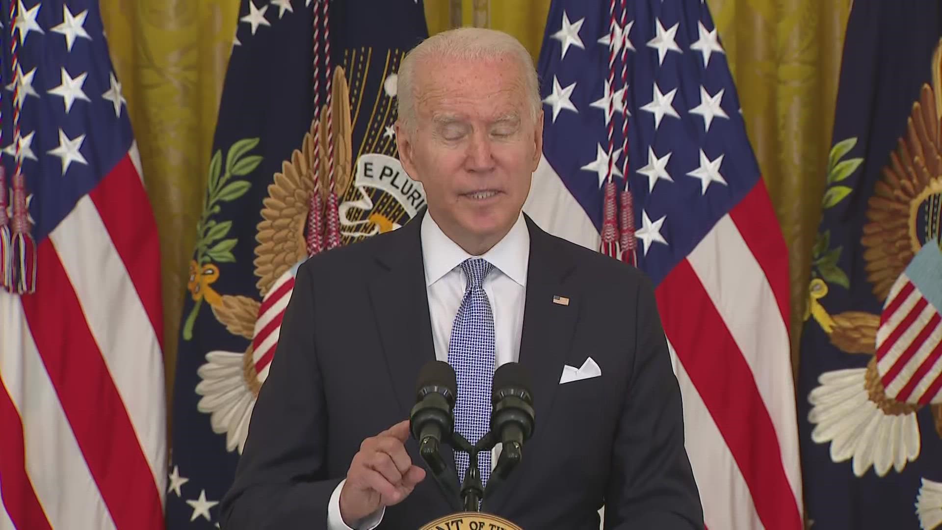 In an effort to get more Americans vaccinated against COVID, President Joe Biden urged businesses Thursday to offer paid time off to get the vaccine.