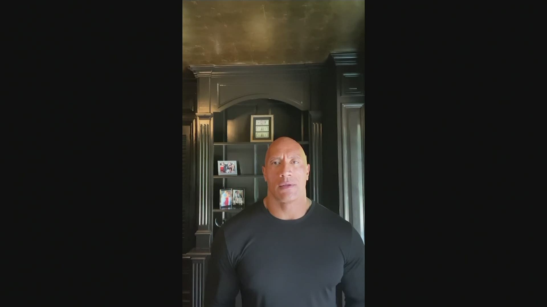 In a video on Instagram, Dwayne "The Rock" Johnson has one question for President Donald Trump: "Where are you?" (via AP)
