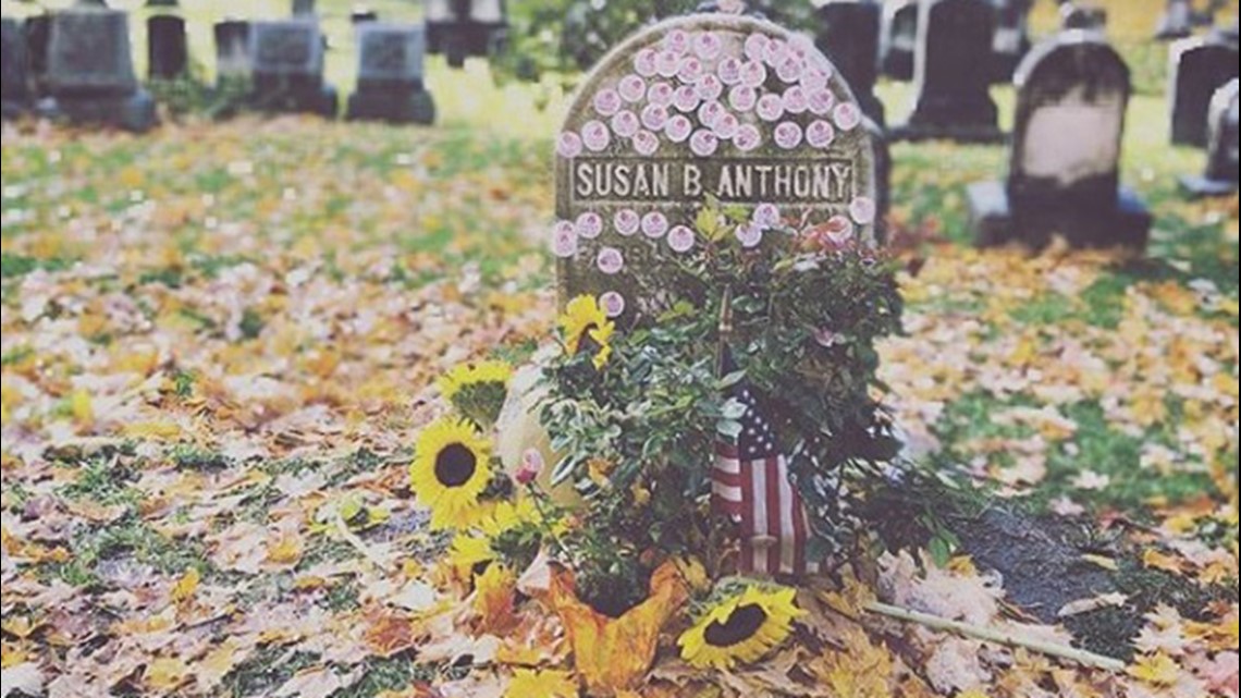 Women Place ‘I Voted’ Stickers On Susan B. Anthony's Grave | 9news.com