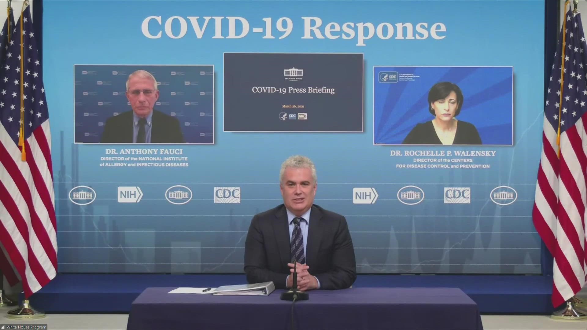 The White House COVID-19 Response Team and federal public health officials will hold a press briefing to provide updates on the COVID-19 response effort.