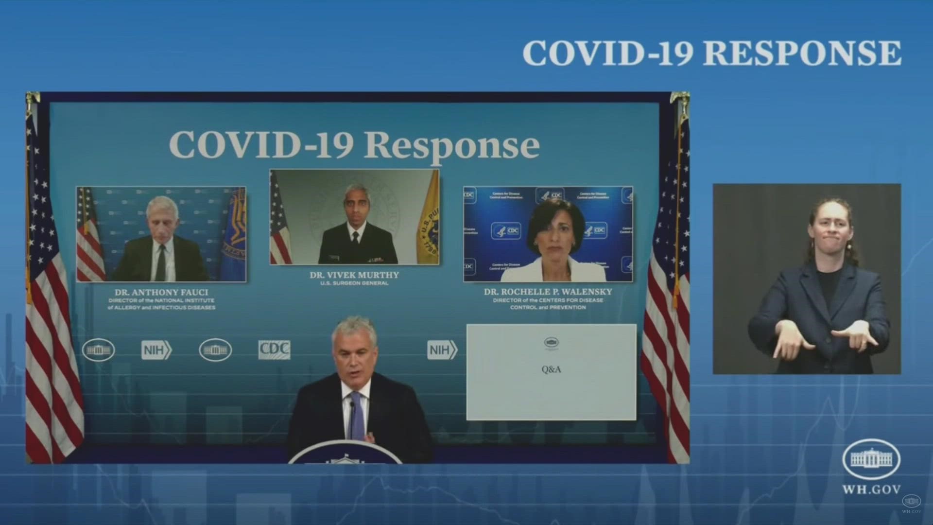 US official addresses how it will handle international travelers entering the country, and how it will verify someone is vaccinated.