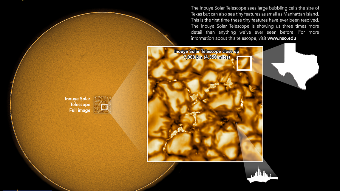 Hawaii telescope captures new, detailed photos of sun's surface