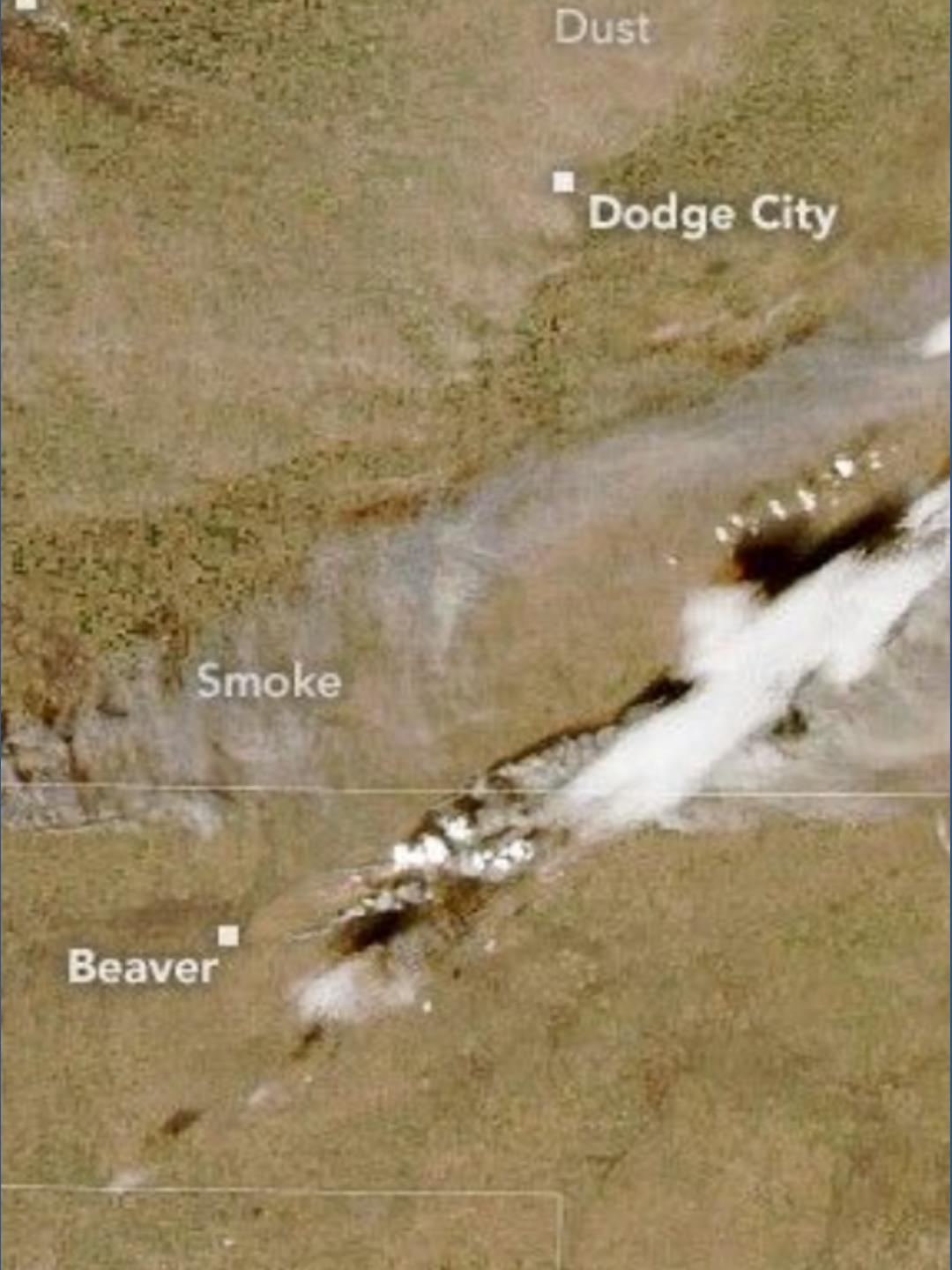 Southern Plains' wildfires burn over 300,000 acres, spew smoke seen ...