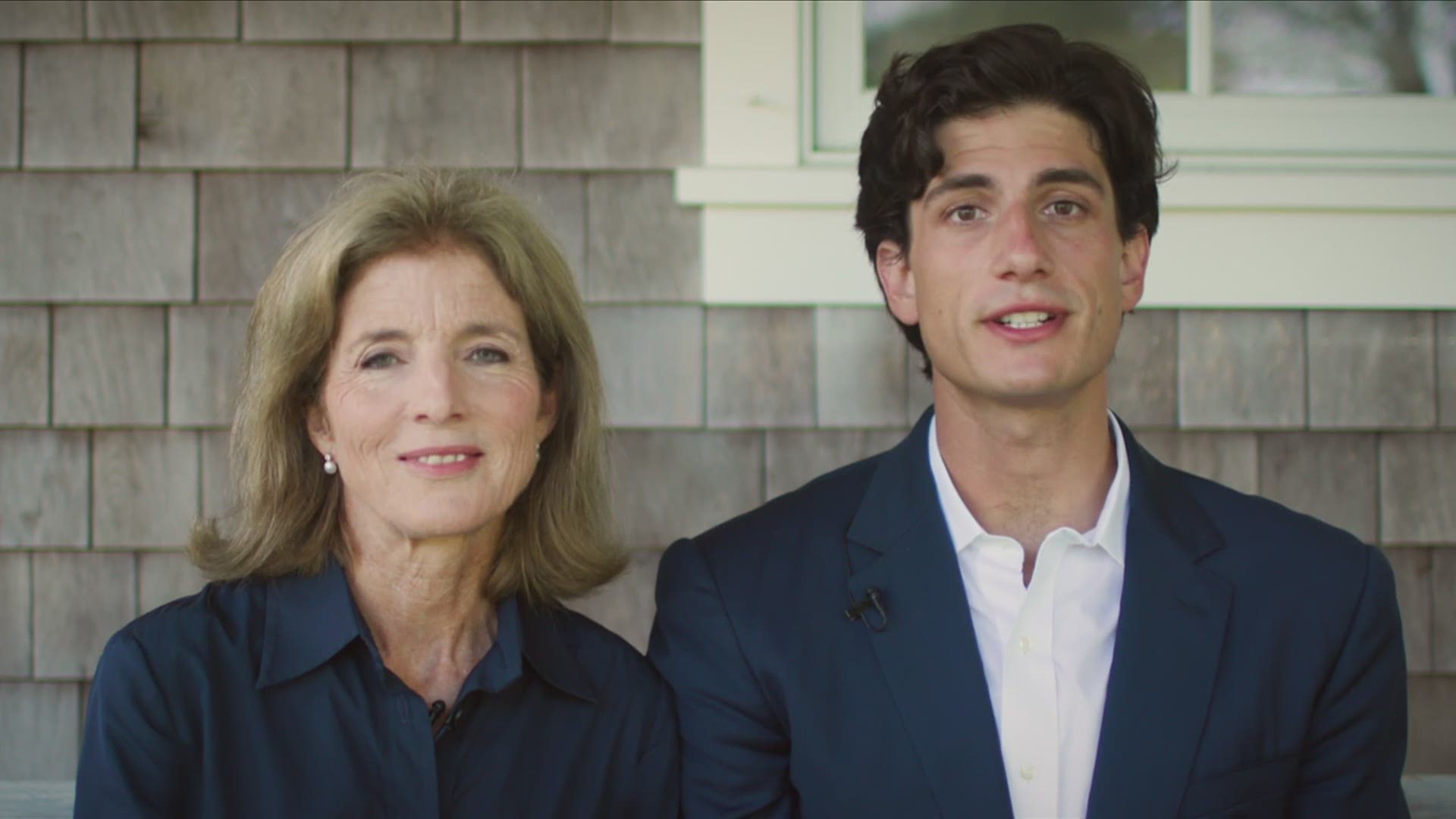Caroline Kennedy and her son, Jack, spoke Tuesday at the Democratic National Convention.