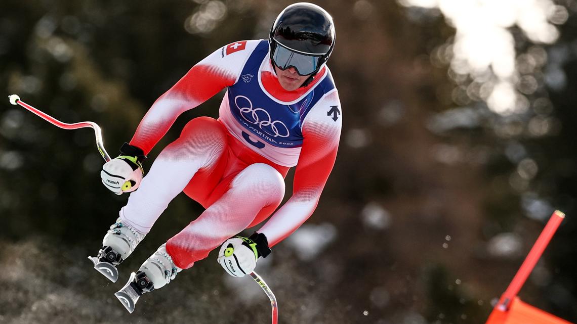 Switzerland wins first gold medal of Milan Cortina Games in men’s downhill