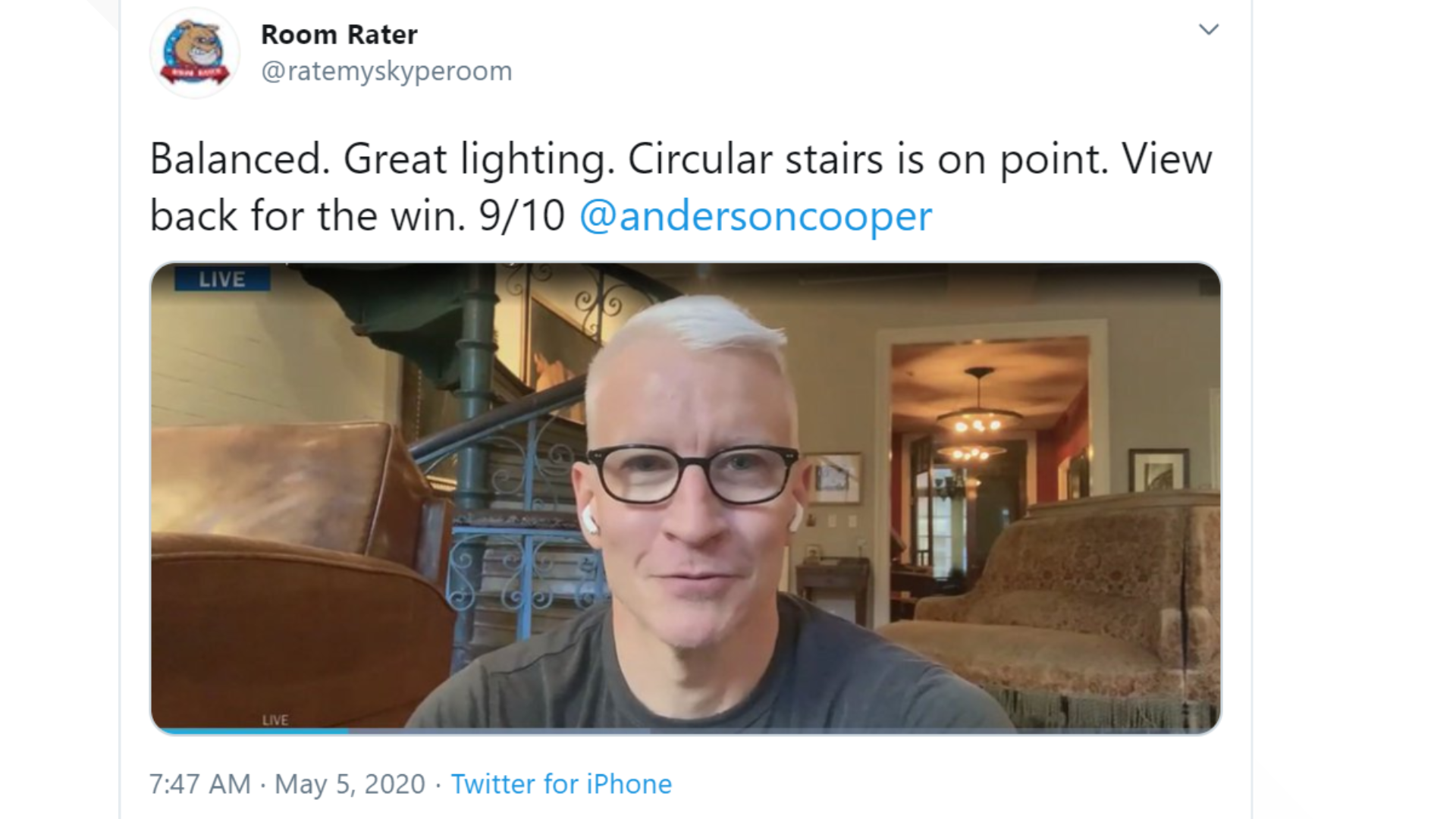 'Room Rater': The Twitter account grading homes seen on TV | 9news.com