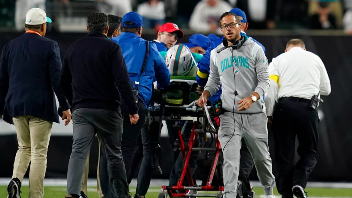 NFL Thursday Night Football tracker: Tua Tagovailoa taken off on stretcher  after hit vs. Bengals