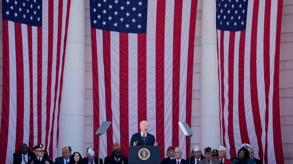 Biden Commemorates Veterans Day At Arlington National Cemetery | 9news.com