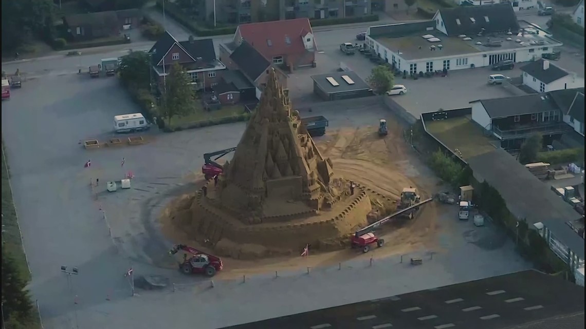 World's tallest sandcastle constructed in Denmark