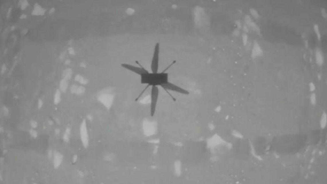 WATCH: NASA shares images of first successful helicopter flight on Mars