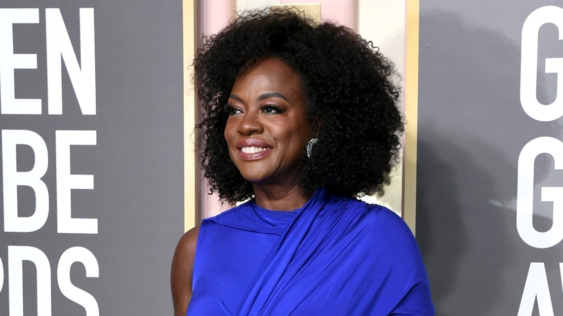 Viola Davis Looks Regal In Rain-Soaked Gown At 2023 Golden Globes ...