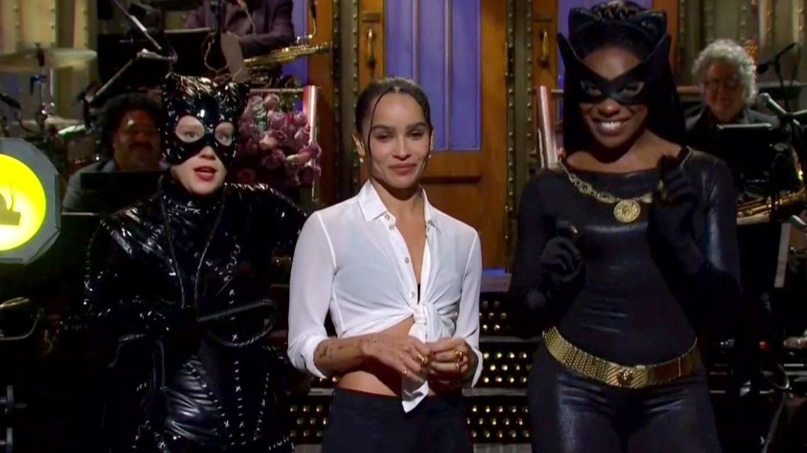 Zoe Kravitz Hot Porn - Saturday Night Live': Zoe Kravitz Gets Support From Other Catwomen for  Debut Monologue | 9news.com