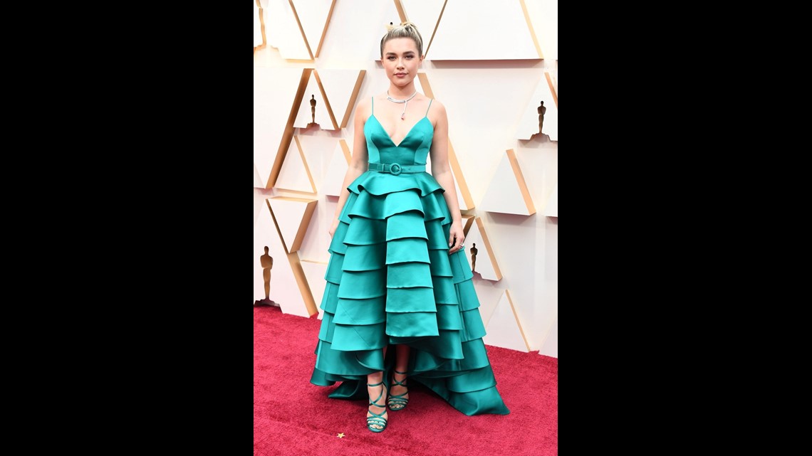 Florence Pugh's Turquoise Louis Vuitton Dress at the Oscars