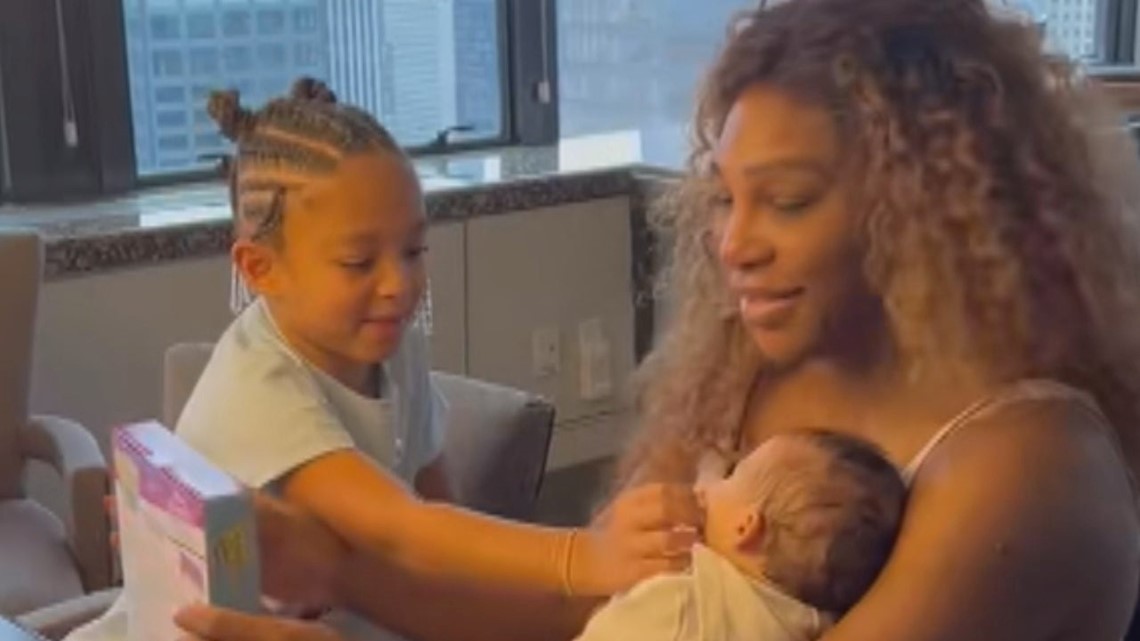 Serena Williams and Daughter Olympia Help Baby Adira 'Work Out' in Cute