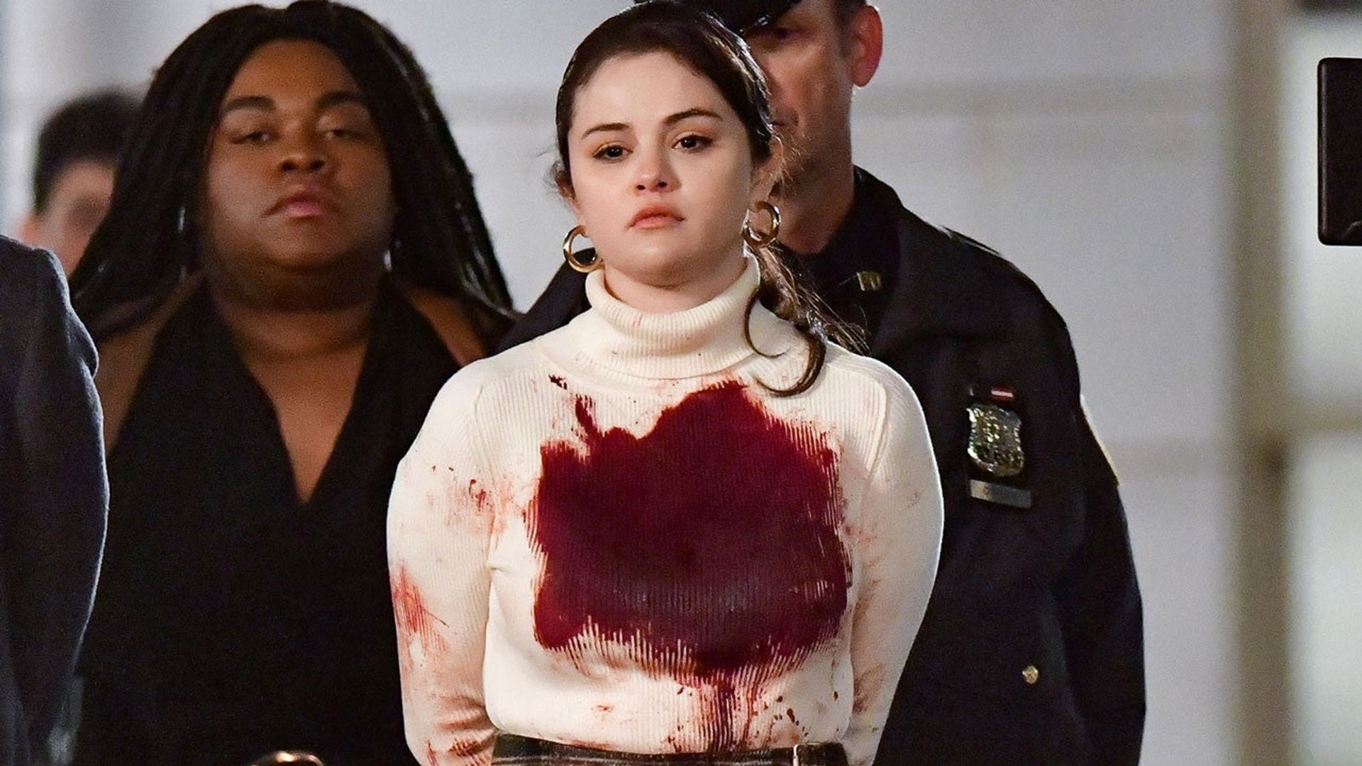 Selena Gomez Is Seen Covered in Fake Blood on the Set of 'Only Murders