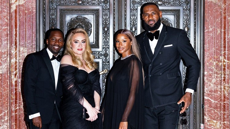 Adele Parties with BF Rich Paul at LeBron's Wife's 35th Birthday Bash