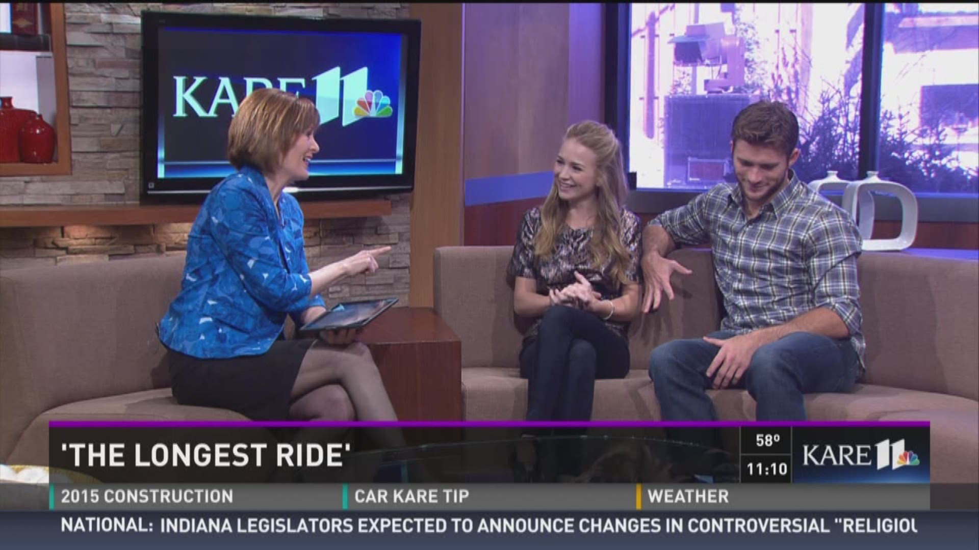 Scott Eastwood and Britt Robertson stopped by to talk about their movie.