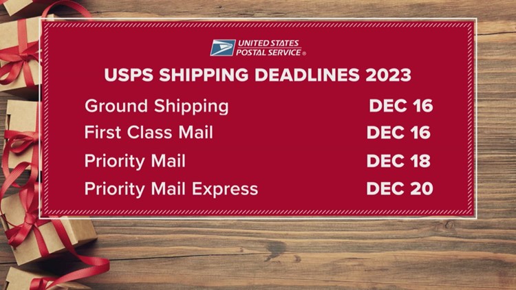 UPS, FedEx, USPS shipping, mailing deadlines before Christmas | 9news.com