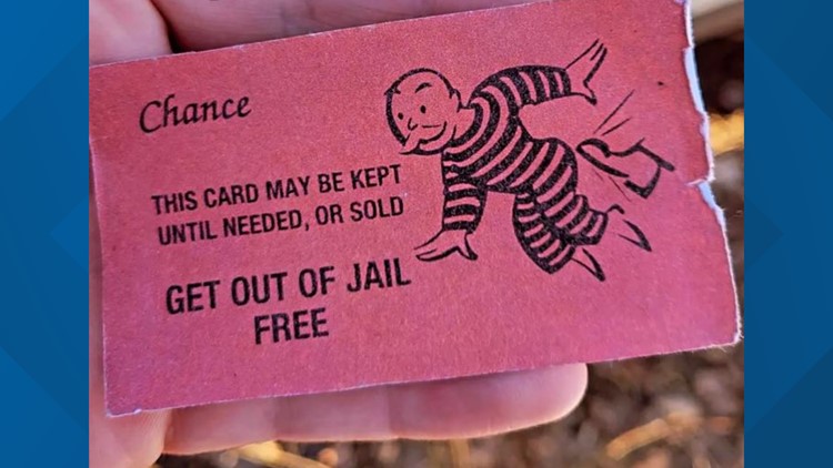 Driver hands 'get out of jail free' card during traffic stop