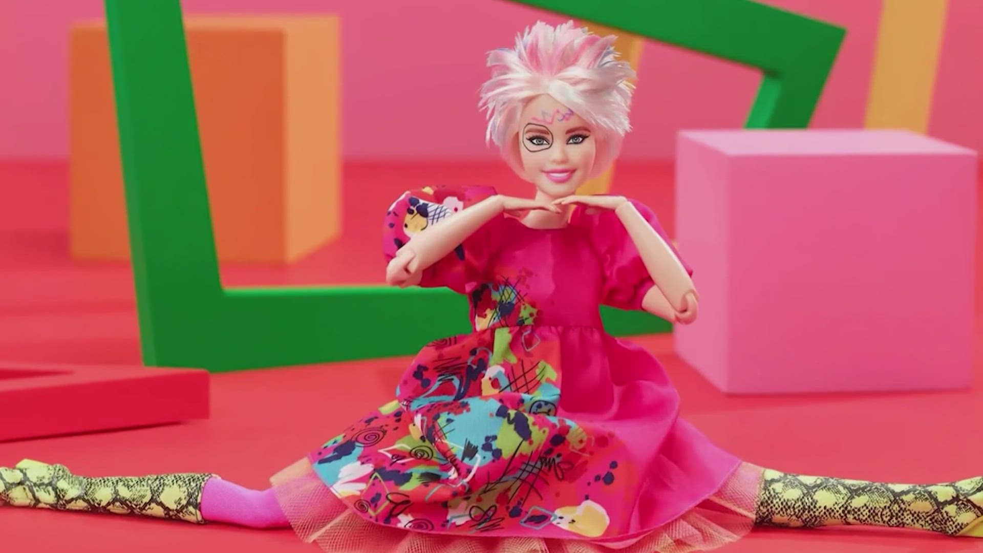 That includes a limited edition "Weird Barbie," featuring hot pink outfit, markings on doll's face and oddly cut and colored hair.