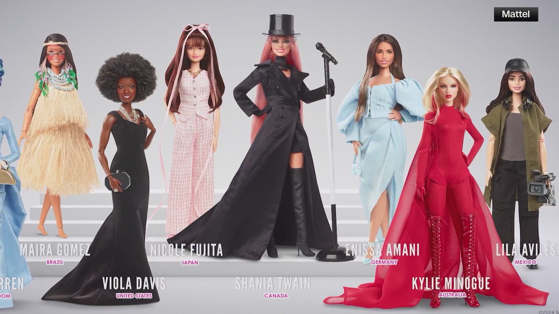 The new dolls include musician Shania Twain and Oscar-winning actress Viola Davis.