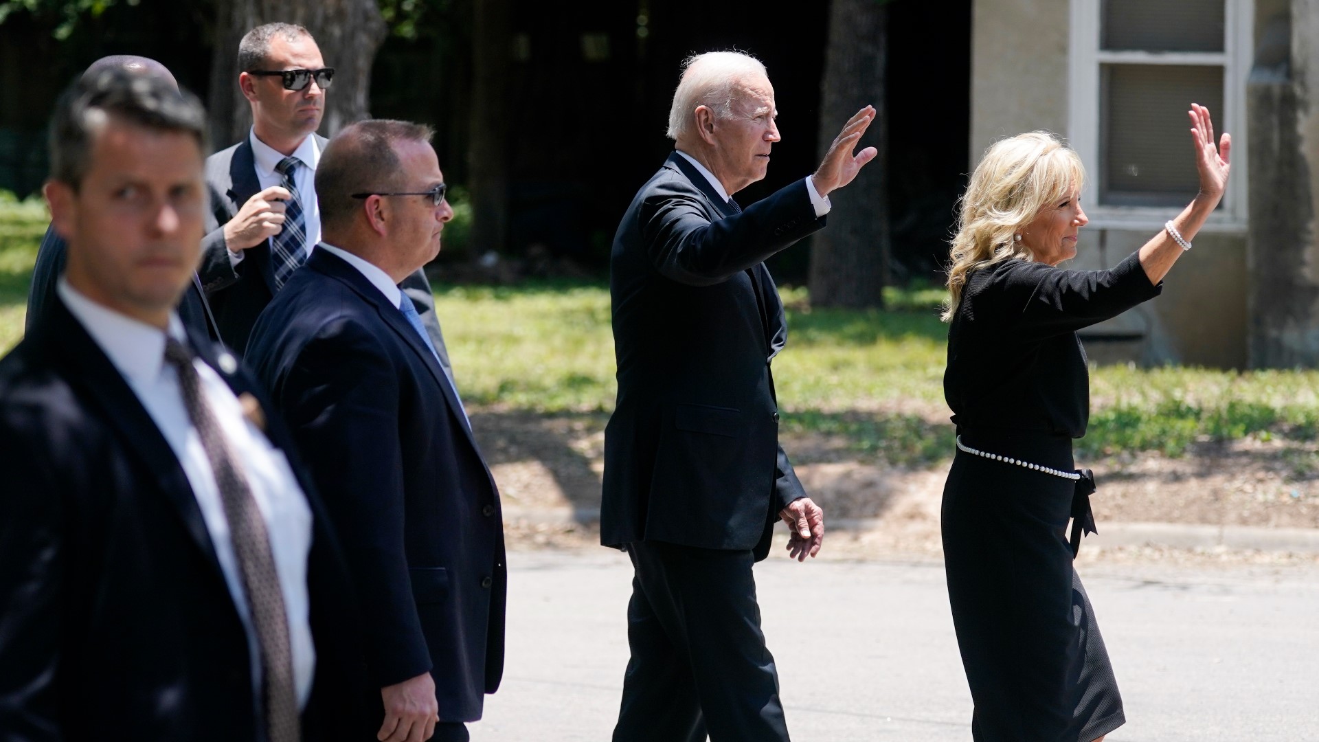 The president, along with first lady Jill Biden, were in the south Texas community for several hours to grieve with families devastated by the shooting.