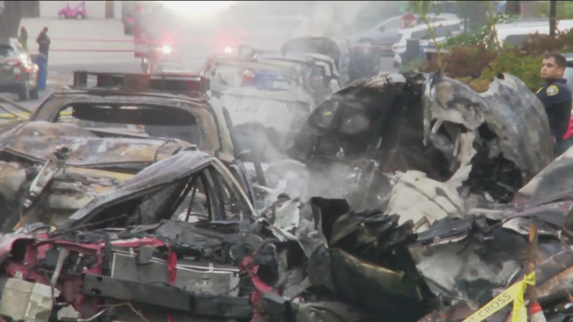Police said a small Cessna aircraft crashed around 4 a.m. near Interstate 15 and Aero Dr. Authorities believe all of the fatalities are people who were on the plane.