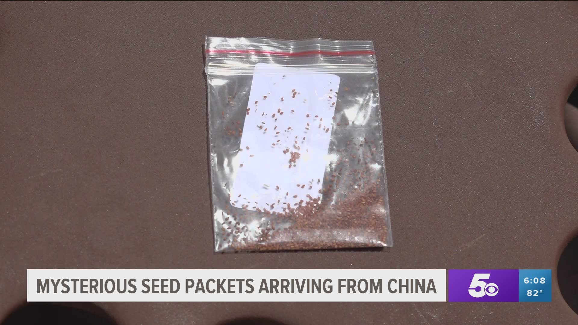The Dept. of Agriculture asks the public to be on the lookout for the seeds originating from China. https://bit.ly/3jOpEFZ