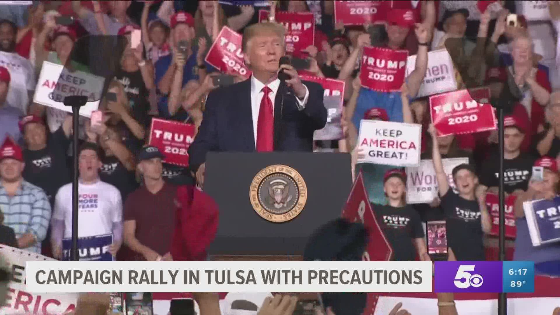 President Trump campaign rally in Tulsa still scheduled with COVID-19 precautions
