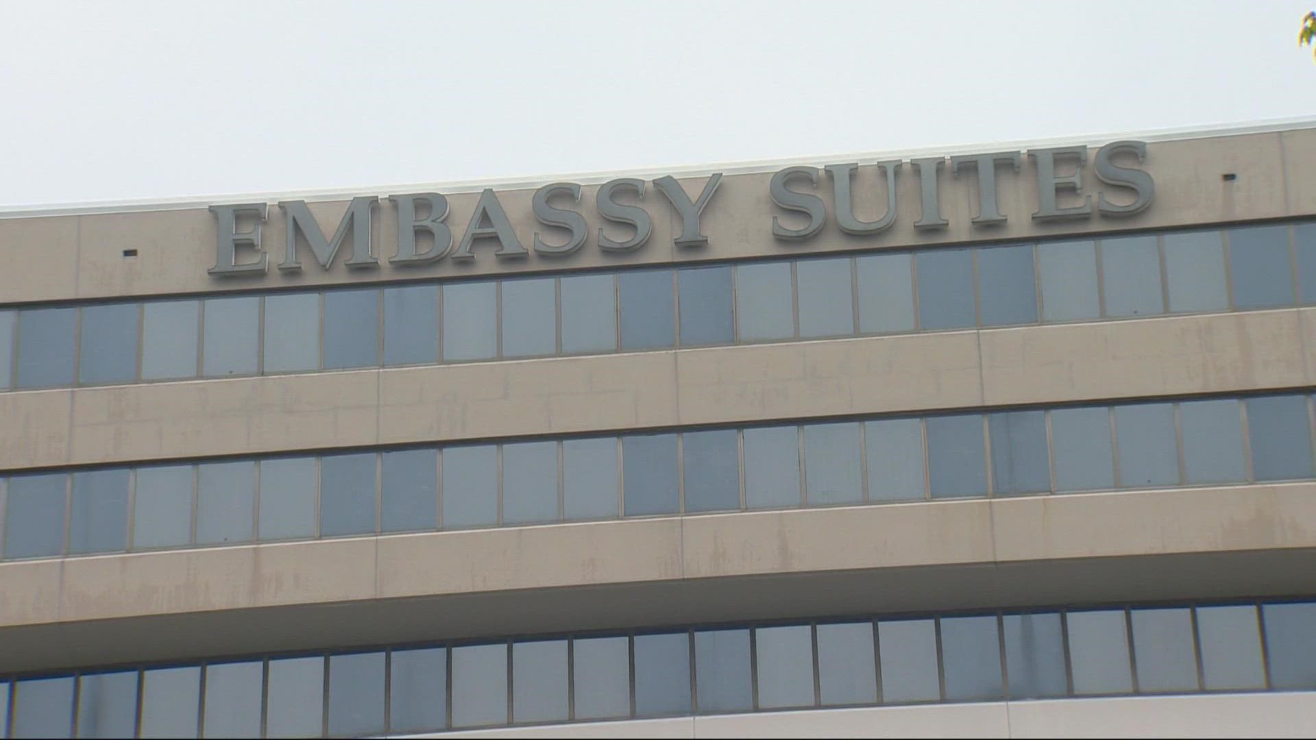 Police responded to the Embassy Suites hotel near Washington Square early Friday morning after people reported hearing possible gunshots.