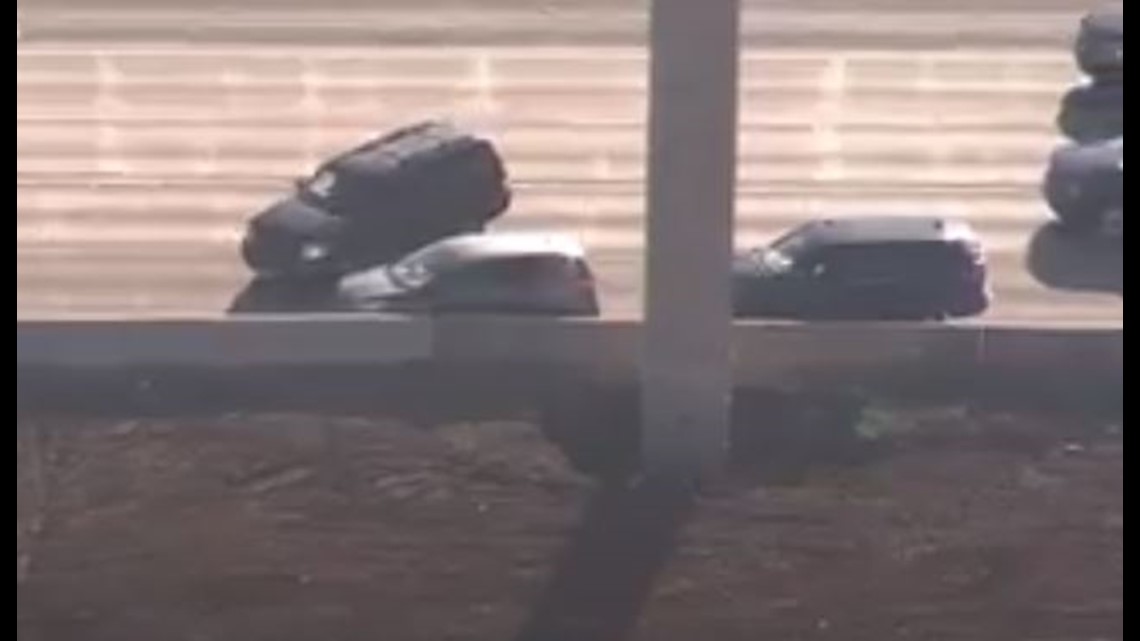 Assault suspect leads police on bizarre slow-speed chase | 9news.com