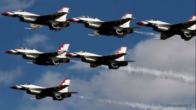 Where to watch the USAF Thunderbirds on Wednesday