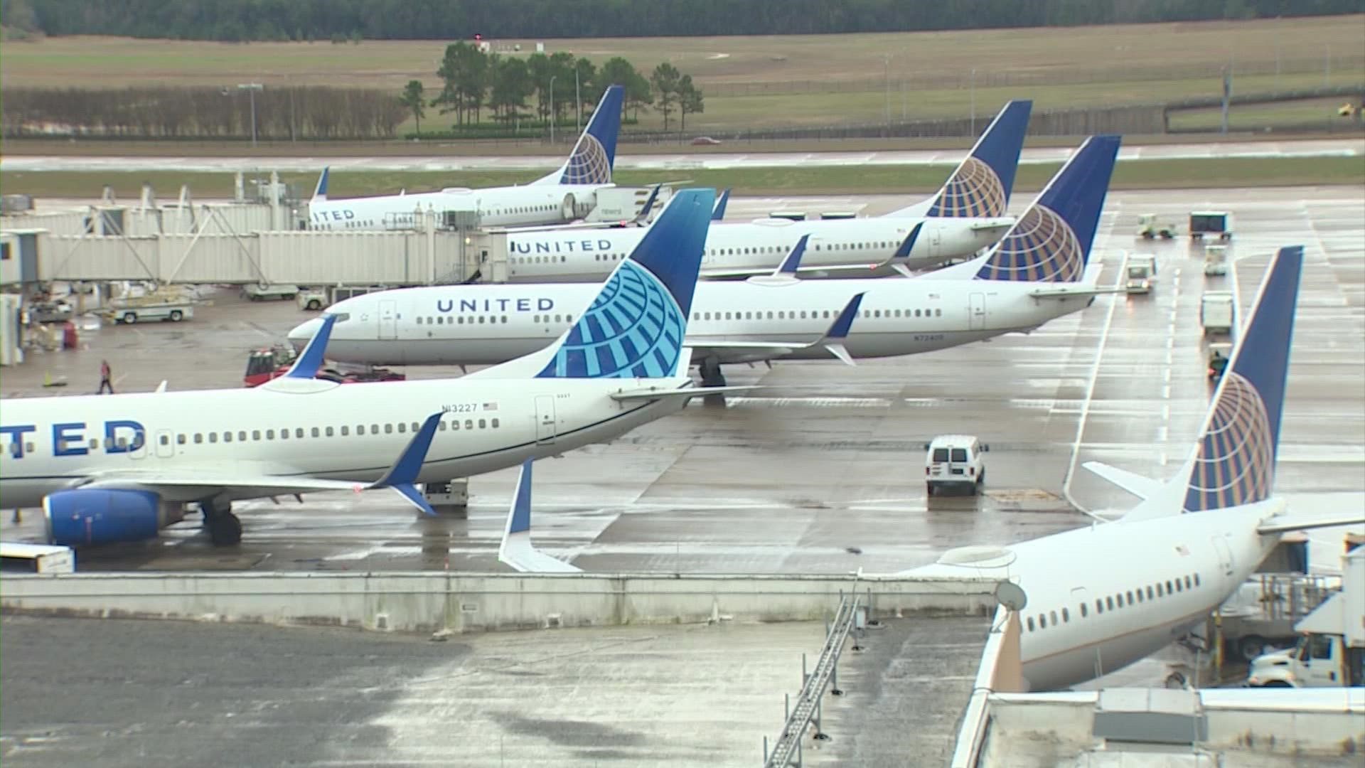Airport officials said United Flight 128 was coming in from Rio De Janeiro when it experienced unexpected turbulence.