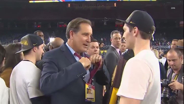 What it means when Jim Nantz gives a player his tie after the game