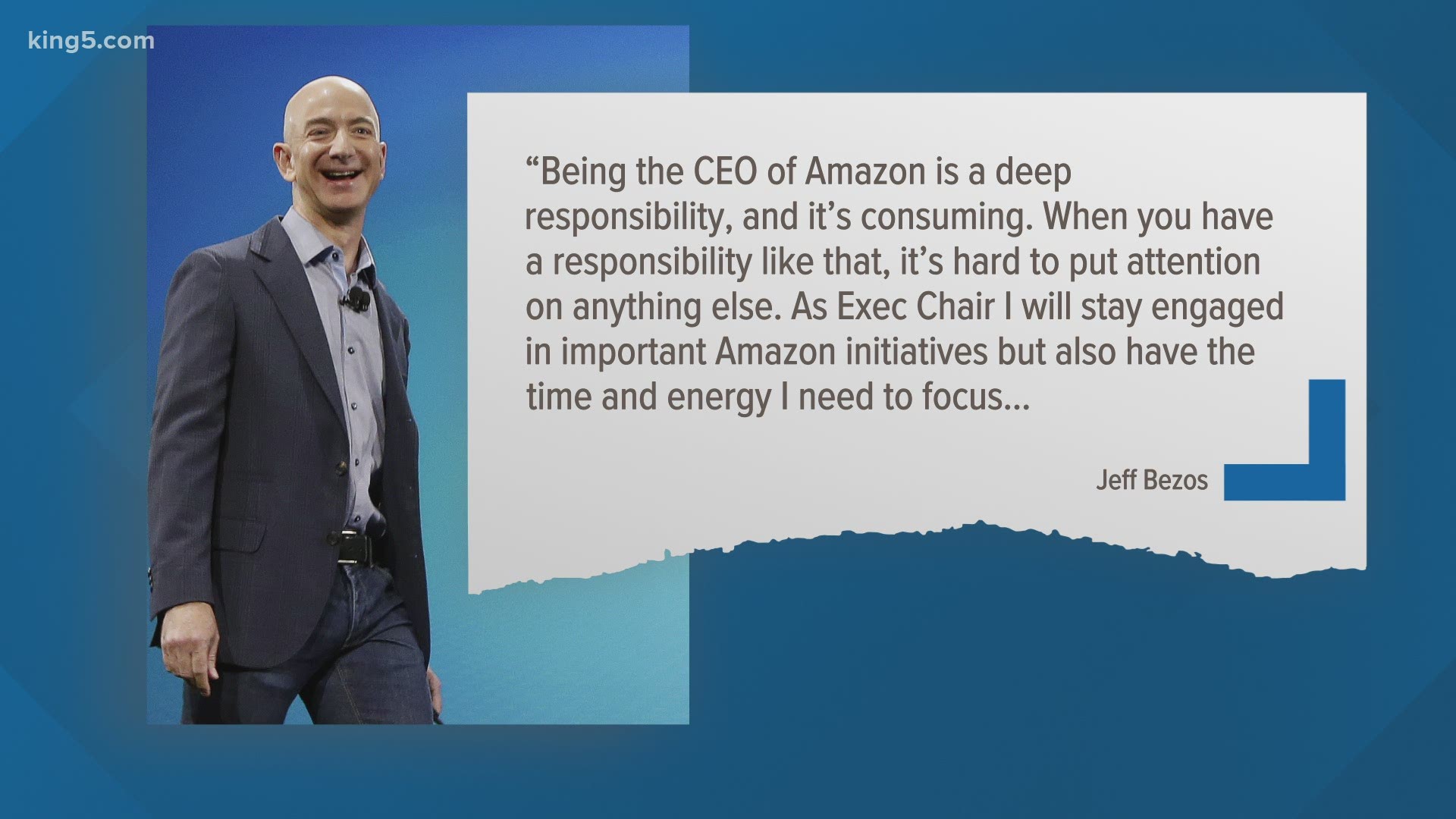 Amazon announced its founder and CEO Jeff Bezos will transition to the role of executive chair in the third quarter of 2021.