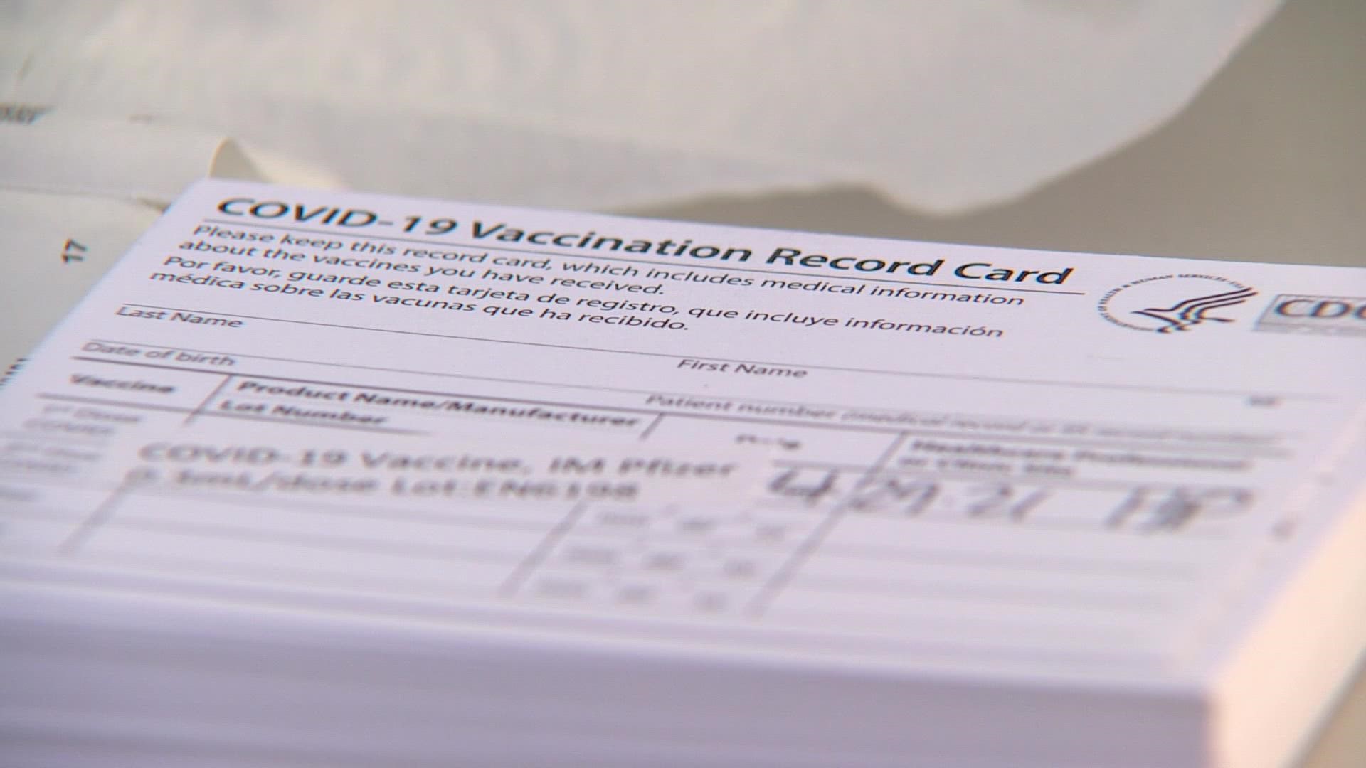 County agencies believe using a fake vaccination card is a federal crime, however information on legal action is vague.